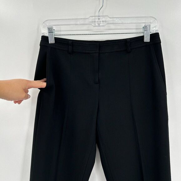 ST. JOHN Caviar Women's Black Slim Skinny Leg Office Trouser Pants Size 0 - Picture 3 of 6